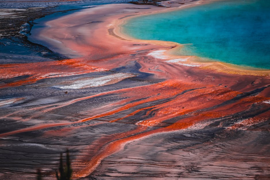 Vivid colors of Grand Prismatic Spring in Yellowstone, showcasing natural beauty and geothermal wonders.
